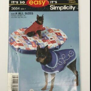 It's So Easy!  SIMPLICITY 3664 Dog Bed & Coat Sewing Pattern